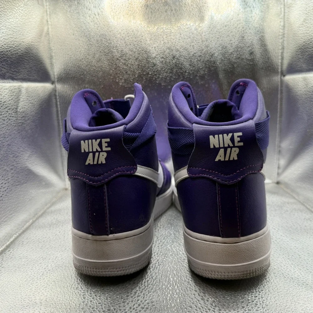 Size 10 Nike Air Force 1 High Sneaker Mens Purple Excellent 823297-500 AF1